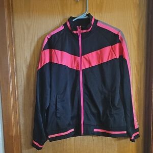 Women's Black & Hot Pink Zip-Up Bomber Jacket